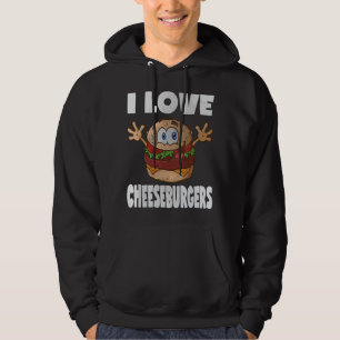 I Love Cheeseburgers Funny Cute Vintage Cheeseburg Hoodie