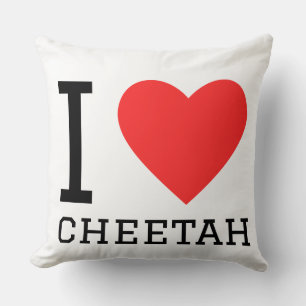 I love cheetah  throw pillow