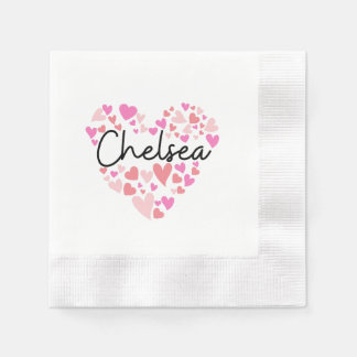 I love Chelsea - hearts for Chelsea Napkin