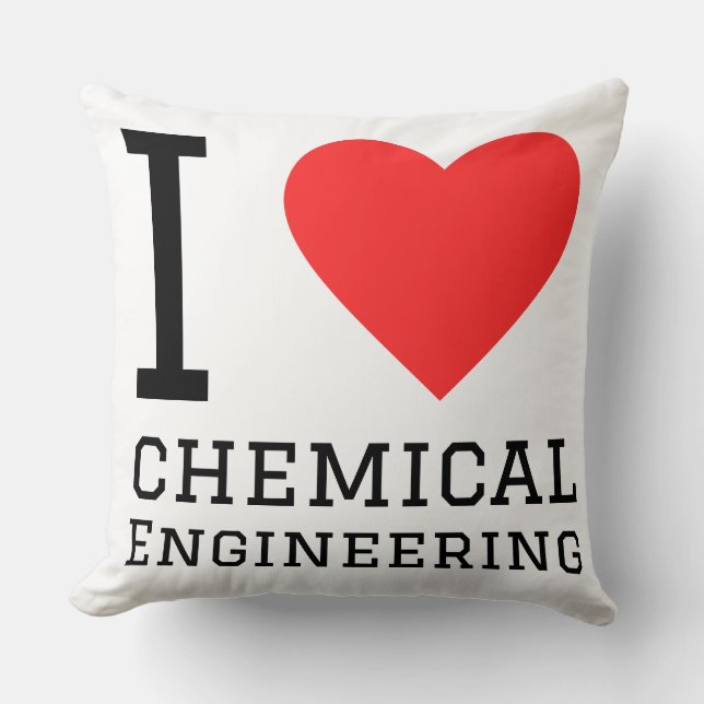 I love chemical engineering  throw pillow (Front)