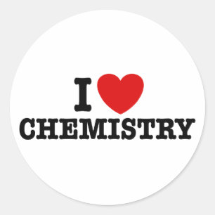 I Love Chemistry Classic Round Sticker