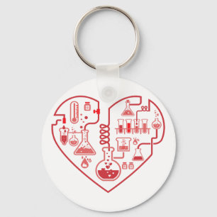 I Love Chemistry Heart Science For Teacher And Stu Keychain