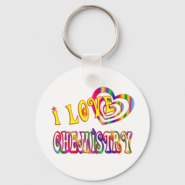 I Love Chemistry Keychain (Front)