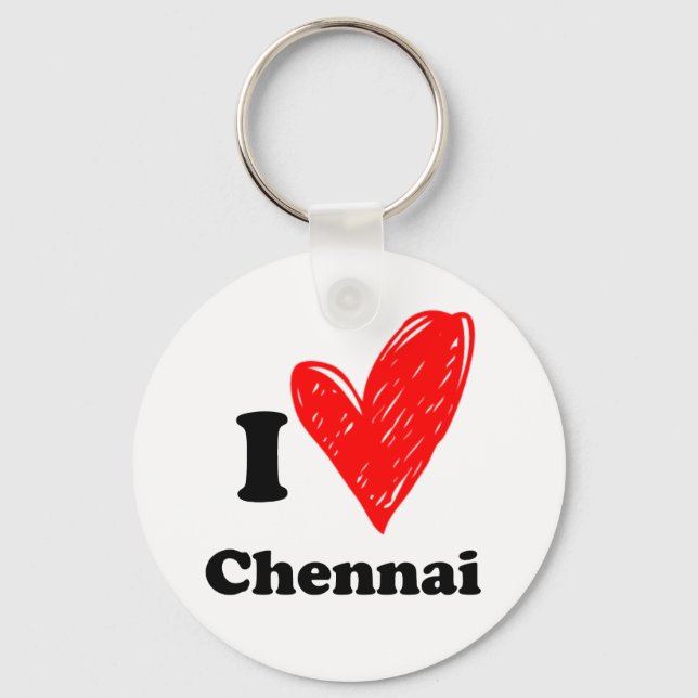 I Love Chennai Keychain (Front)