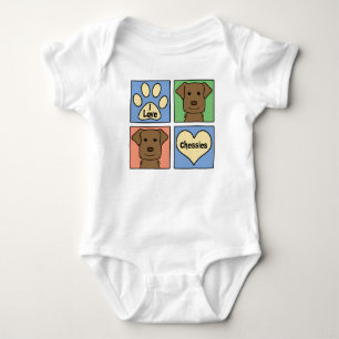 I Love Chesapeake Bay Retrievers Baby Bodysuit