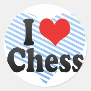 I Love Chess Classic Round Sticker