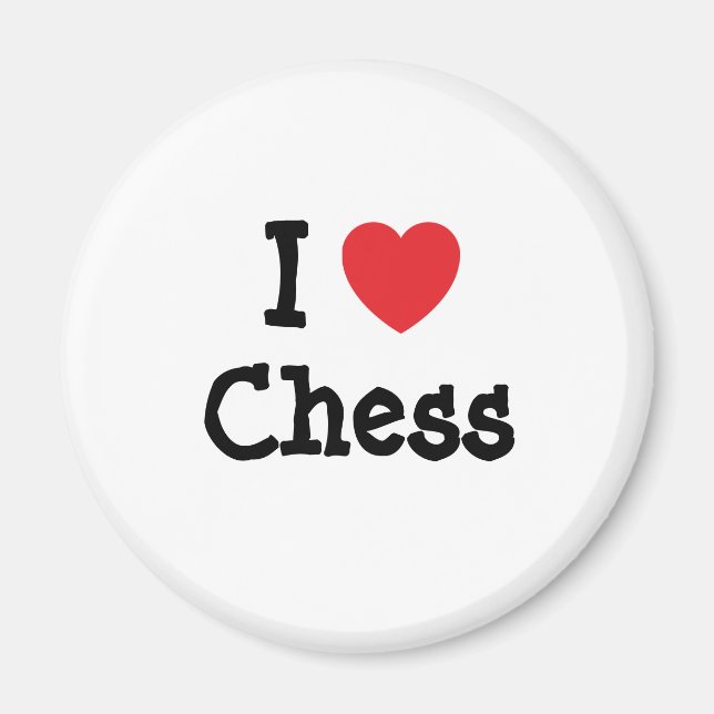 I love Chess heart custom personalized Magnet (Front)