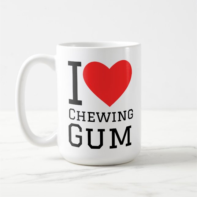 I love chewing gum coffee mug (Left)