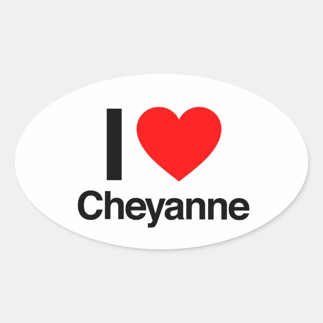 i love cheyanne oval sticker (Front)