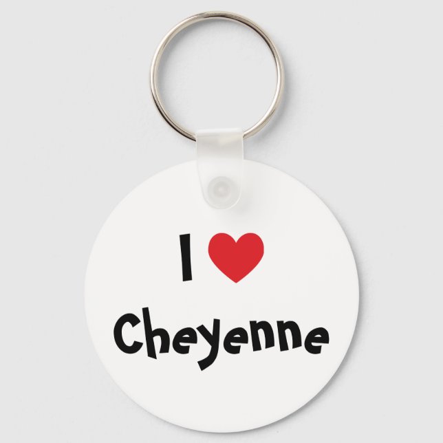 I Love Cheyenne Keychain (Front)