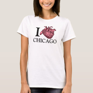 I Love Chicago anatomiquement correct t-shirt coeu