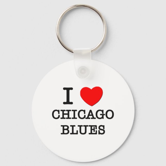 I Love Chicago Blues Keychain (Front)