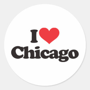 I Love Chicago Classic Round Sticker