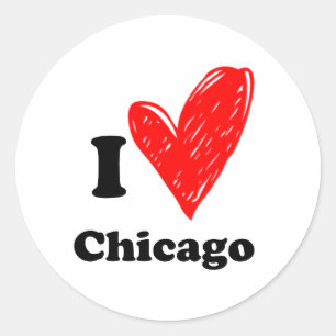 I love Chicago Classic Round Sticker