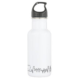 I love Chicago in an extraordinary ecg style 532 Ml Water Bottle