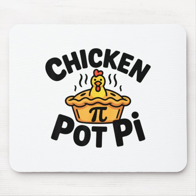 I Love Chicken Pot Pi Math Food Pun  Mouse Pad (Front)
