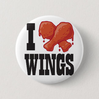 I Love Chicken Wings 2 Inch Round Button