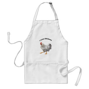 I Love Chickens.  Standard Apron