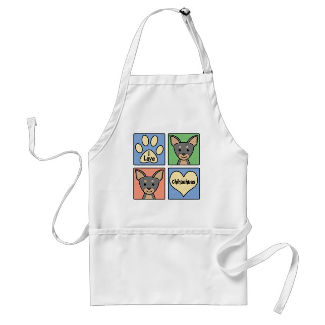 I Love Chihuahuas Standard Apron (Front)