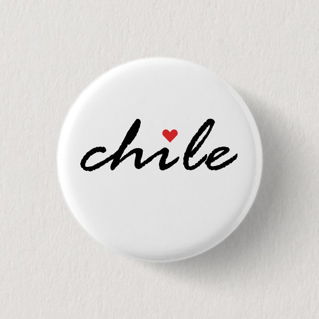 I love Chile 1 Inch Round Button (Front)