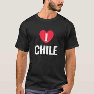 I Love Chile Patriotic Home Country Travel T-Shirt