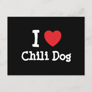 I love Chili Dog heart T-Shirt Postcard