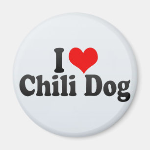 I Love Chili Dog Magnet