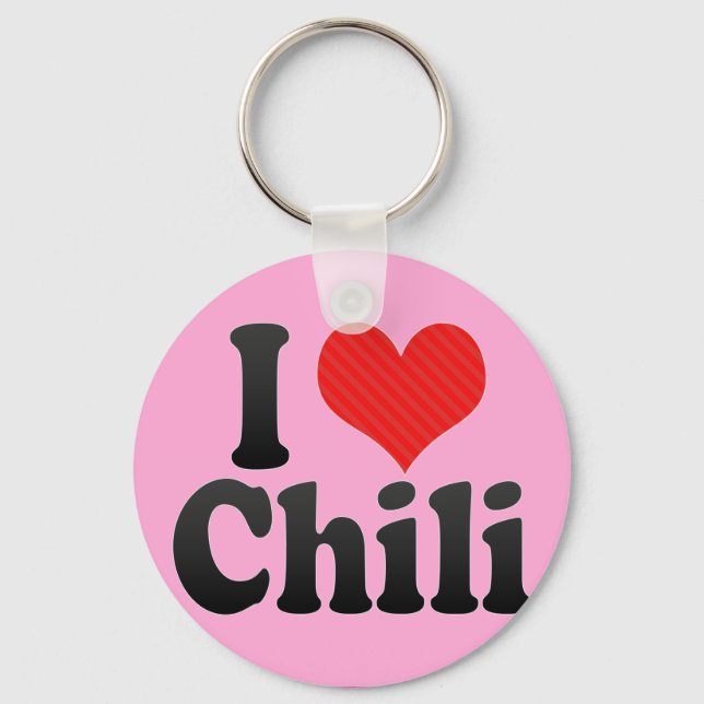 I Love Chili Keychain (Front)