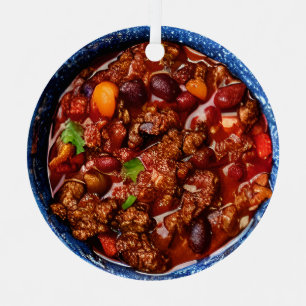 I Love Chillin with You   Funny Chili Christmas Metal Ornament