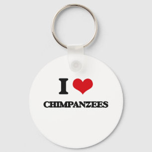 I love Chimpanzees Keychain