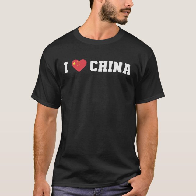 I Love China Flag T-Shirt (Front)