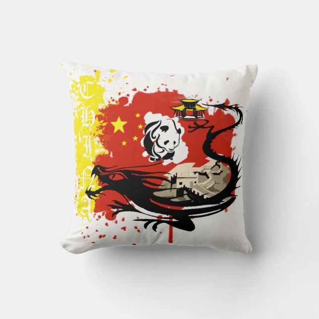 I LOVE CHINA THROW PILLOW (Front)