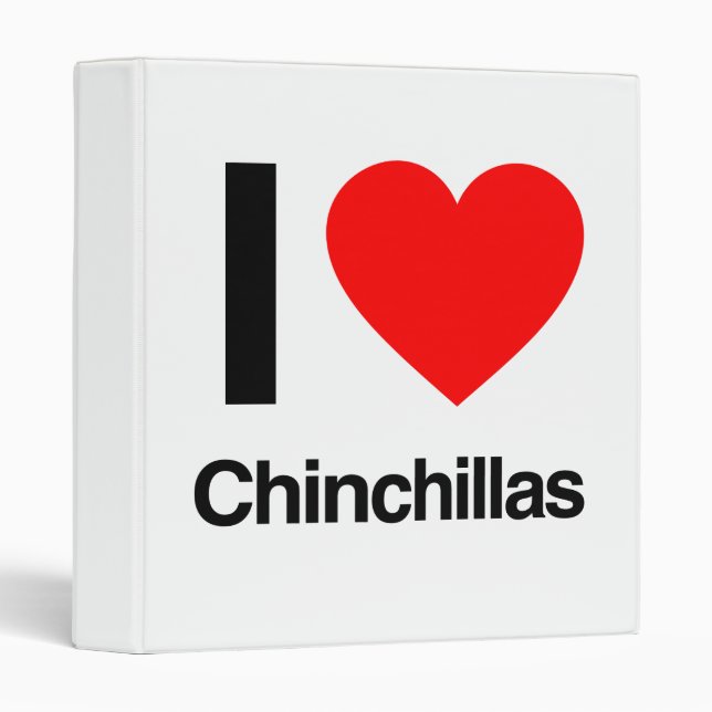 i love chinchillas binder (Front/Spine)