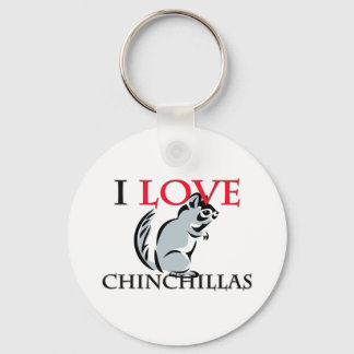 I Love Chinchillas Keychain