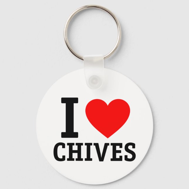 I Love Chives Keychain (Front)