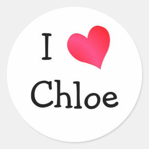 I Love Chloe Classic Round Sticker