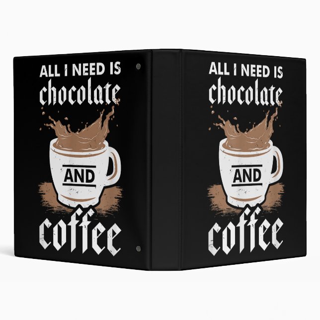 I Love Chocolate And Coffee Binder (Background)