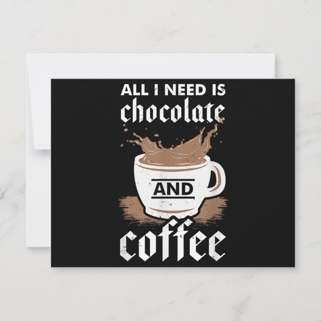 I Love Chocolate And Coffee Invitation (Front)
