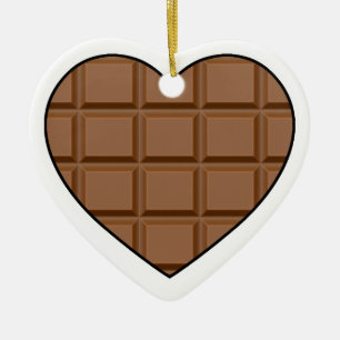I Love Chocolate Ceramic Ornament