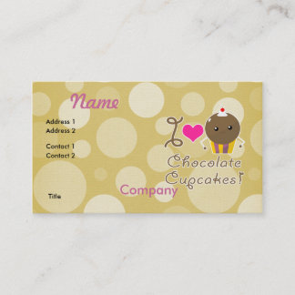 I Love Chocolate Cupcakes Business Card
