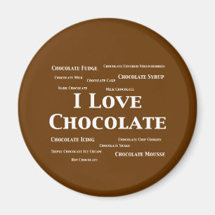 I Love Chocolate Gifts Magnet