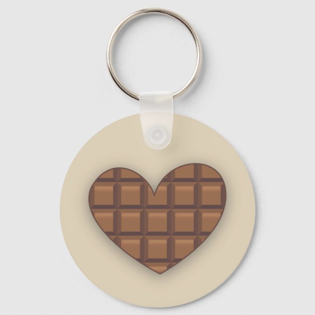 I Love Chocolate Keychain (Front)