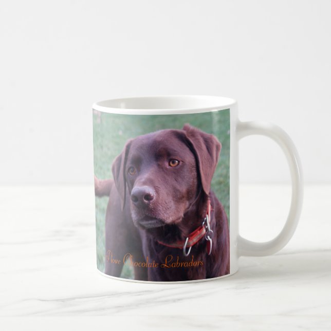 I Love Chocolate Labradors Mug (Right)