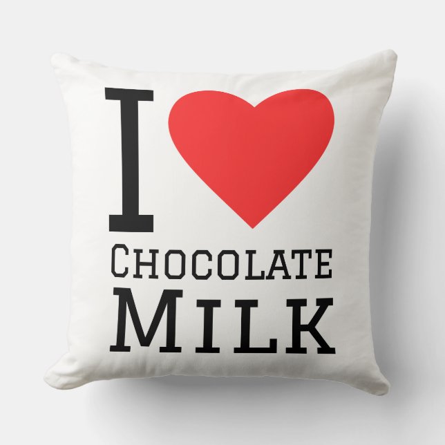 I love chocolate milk throw pillow (Front)