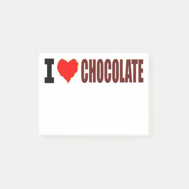 I Love Chocolate Post-it Notes (Front)