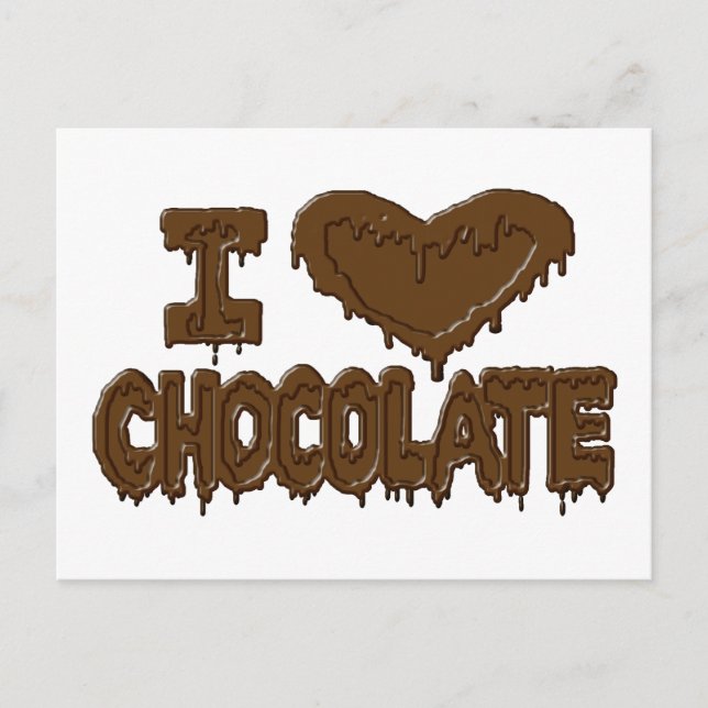 I love chocolate postcard (Front)