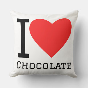 I love chocolate throw pillow