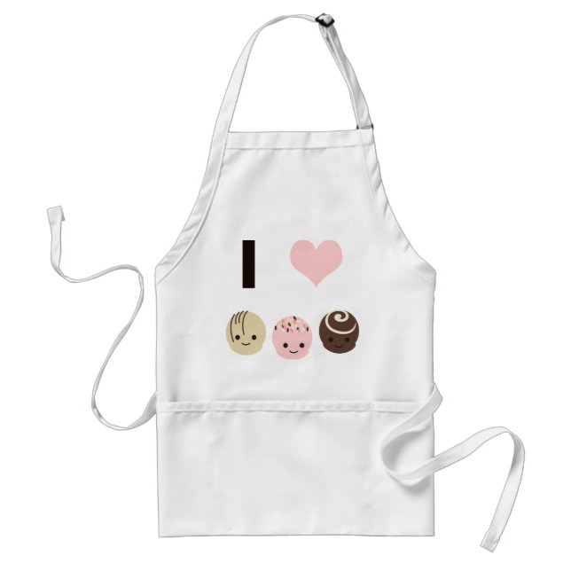 I Love Chocolate truffles Standard Apron (Front)