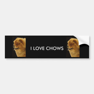 I LOVE CHOWS BUMPER STICKER