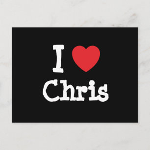 I love Chris heart custom personalized Postcard